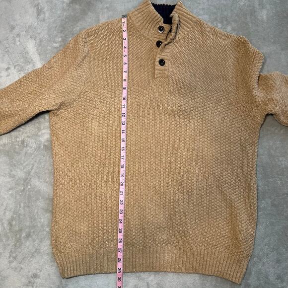 Lands End Knit Sweater Men Sz XL Mockneck Old Money Quiet Luxury Preppy Academia - Picture 6 of 11